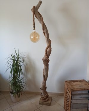 Lampadaire Bois Flotté Brut - LB01
